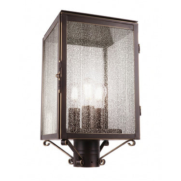 Westbrook Post Lantern shown in the Bronze finish with a Seedy shade - 94510-BZ-SDY