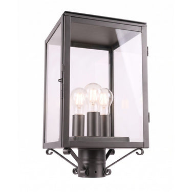 Westbrook Post Lantern shown in the Gunmetal finish with a Clear shade - 94510-GM-CL