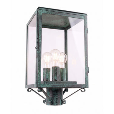 Westbrook Post Lantern shown in the Verde Green finish with a Clear shade - 94510-VG-CL