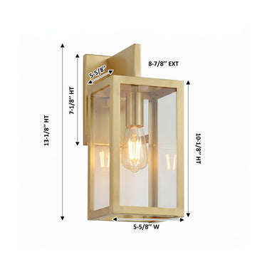 Westbrook Sconce shown in the Antique Brass finish with a Clear shade - 94321-AB-CL 1