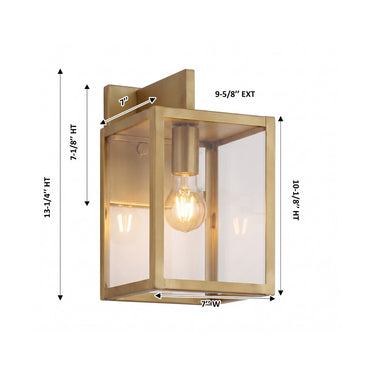 Westbrook Sconce shown in the Antique Brass finish with a Clear shade - 94421-AB-CL 1
