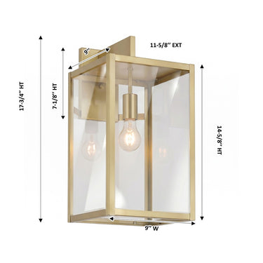 Westbrook Sconce shown in the Antique Brass finish with a Clear shade - 94521-AB-CL 1