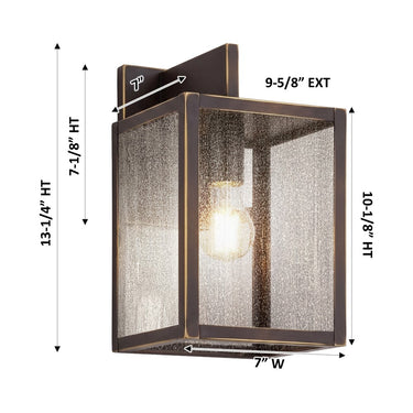 Westbrook Sconce shown in the Bronze finish with a Seedy shade - 94421-BZ-SDY 1