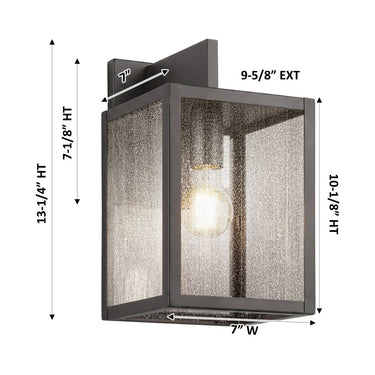 Westbrook Sconce shown in the Gunmetal finish with a Seedy shade - 94421-GM-SDY 1