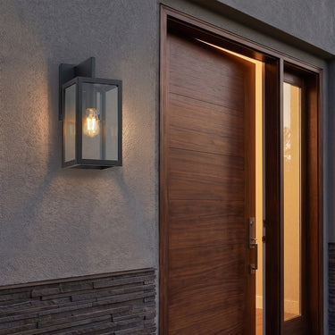 Westbrook Sconce shown in the Matte Black finish with a Clear shade - 94321-BK-CL 2