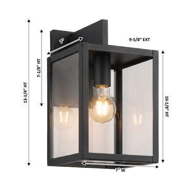 Westbrook Sconce shown in the Matte Black finish with a Clear shade - 94421-BK-CL 1