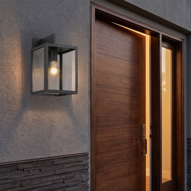 Westbrook Sconce shown in the Matte Black finish with a Clear shade - 94421-BK-CL 2