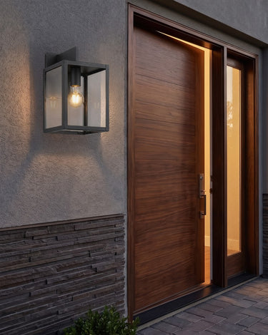 Westbrook Sconce shown in the Matte Black finish with a Clear shade - 94421-BK-CL 2