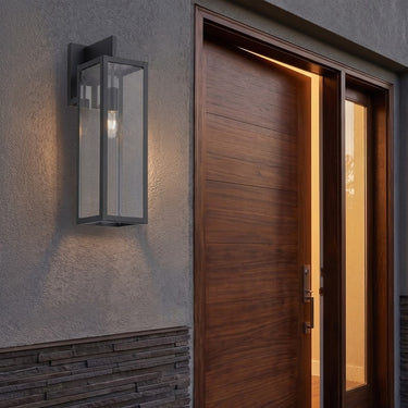 Westbrook Sconce shown in the Matte Black finish with a Clear shade - 94431-BK-CL 2