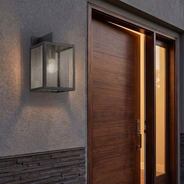 Westbrook Sconce shown in the Matte Black finish with a Seedy shade - 94421-BK-SDY 2
