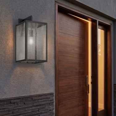 Westbrook Sconce shown in the Matte Black finish with a Seedy shade - 94521-BK-SDY 2