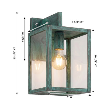 Westbrook Sconce shown in the Verde Green finish with a Clear shade - 94421-VG-CL 1