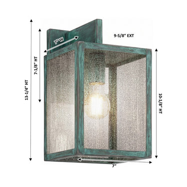 Westbrook Sconce shown in the Verde Green finish with a Seedy shade - 94421-VG-SDY 1