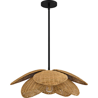 Willa 1 Light Pendant in Matte Black 4