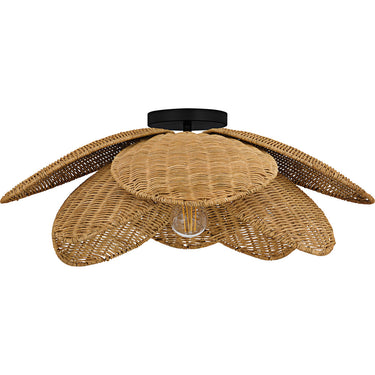 Willa 1 Light Semi-Flush Mount in Matte Black 2