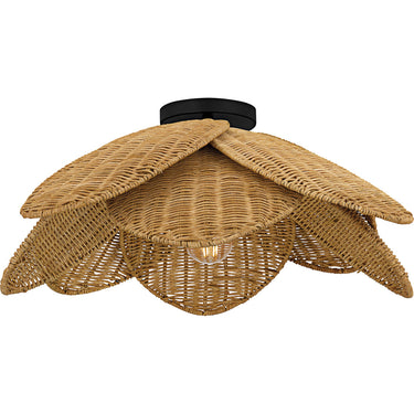 Willa 1 Light Semi-Flush Mount in Matte Black 3