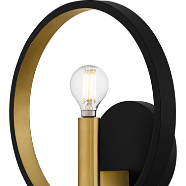 Winsland 1 Light Wall Sconce in Matte Black 2