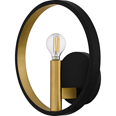 Winsland 1 Light Wall Sconce in Matte Black 3