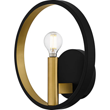 Winsland 1 Light Wall Sconce in Matte Black 1
