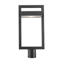Z-Lite 10.5" Luttrel Glass 1 Light Outdoor Post Mount Fixture image 1