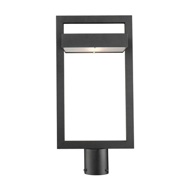 Z-Lite 10.5" Luttrel Glass 1 Light Outdoor Post Mount Fixture image 1