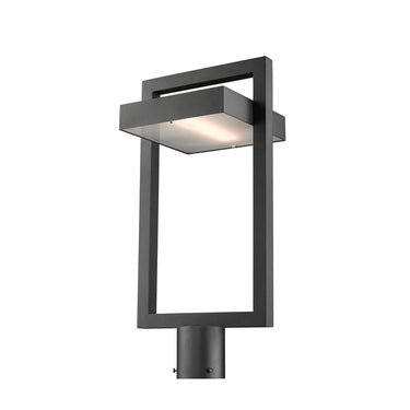 Z-Lite 10.5" Luttrel Glass 1 Light Outdoor Post Mount Fixture image 2
