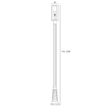 Z-Lite 10" Dunbroch 1 Light Outdoor Post Mounted Fixture image 5