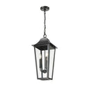 Z-Lite 10" Gannon 3 Light Outdoor Chain Mount Ceiling Fixture image 1