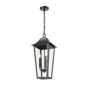 Z-Lite 10" Gannon 3 Light Outdoor Chain Mount Ceiling Fixture image 1