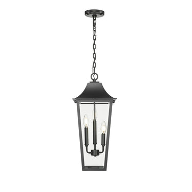 Z-Lite 10" Gannon 3 Light Outdoor Chain Mount Ceiling Fixture image 2