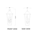 Z-Lite 10" Gannon 3 Light Outdoor Chain Mount Ceiling Fixture image 7