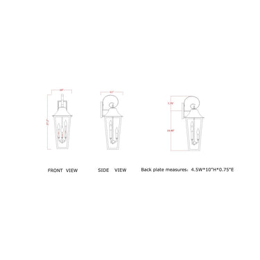 Z-Lite 10" Gannon 3 Light Outdoor Wall image 7