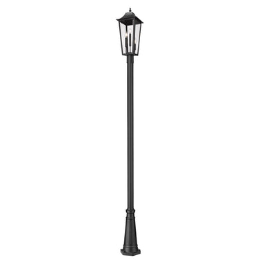 Z-Lite 10" Gannon Glass 3 Light Outdoor Post Mounted Fixture image 1
