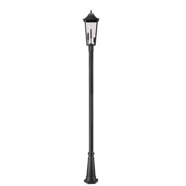 Z-Lite 10" Gannon Glass 3 Light Outdoor Post Mounted Fixture image 2