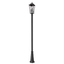 Z-Lite 10" Gannon Glass 3 Light Outdoor Post Mounted Fixture image 4
