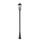 Z-Lite 10" Gannon Glass 3 Light Outdoor Post Mounted Fixture image