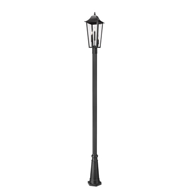 Z-Lite 10" Gannon Glass 3 Light Outdoor Post Mounted Fixture image