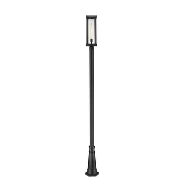 Z-Lite 10" Glenwood Glass 1 Light Outdoor Post Mounted Fixture image 1