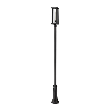 Z-Lite 10" Glenwood Glass 1 Light Outdoor Post Mounted Fixture image 2
