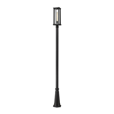 Z-Lite 10" Glenwood Glass 1 Light Outdoor Post Mounted Fixture image