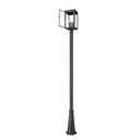 Z-Lite 10" Hartwell Glass 4 Light Outdoor Post Mounted Fixture image 1