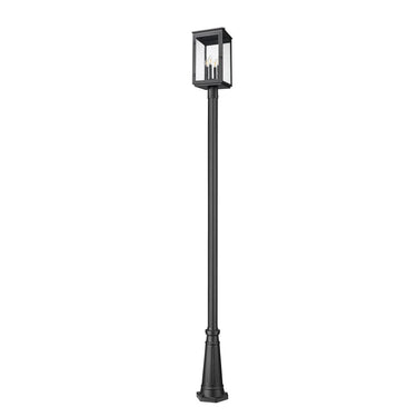 Z-Lite 10" Hartwell Glass 4 Light Outdoor Post Mounted Fixture image 4