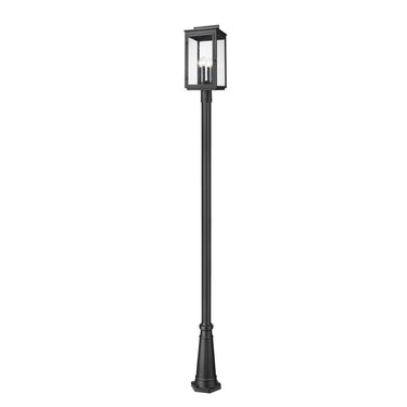 Z-Lite 10" Hartwell Glass 4 Light Outdoor Post Mounted Fixture image