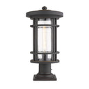 Z-Lite 10" Jordan Glass 1 Light Outdoor Pier Mounted Fixture image 1