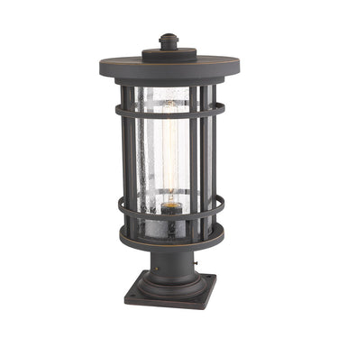 Z-Lite 10" Jordan Glass 1 Light Outdoor Pier Mounted Fixture image 3