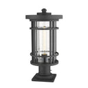 Z-Lite 10" Jordan Glass 1 Light Outdoor Pier Mounted Fixture image 4