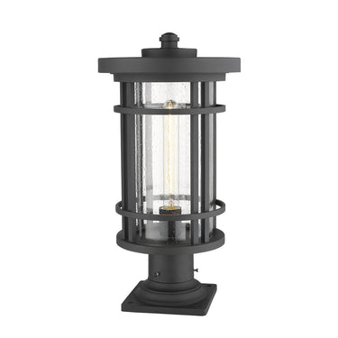 Z-Lite 10" Jordan Glass 1 Light Outdoor Pier Mounted Fixture image 4