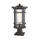 Z-Lite 10" Jordan Glass 1 Light Outdoor Pier Mounted Fixture image 5