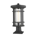 Z-Lite 10" Jordan Glass 1 Light Outdoor Pier Mounted Fixture image 6