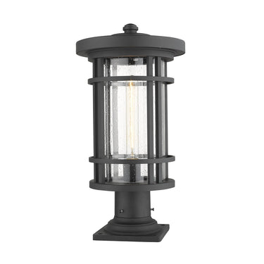 Z-Lite 10" Jordan Glass 1 Light Outdoor Pier Mounted Fixture image 6